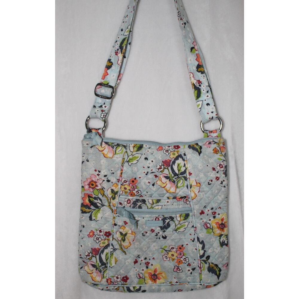 Vera Bradley Zip Top Hipster Crossbody Bag in Floating Garden Pattern
